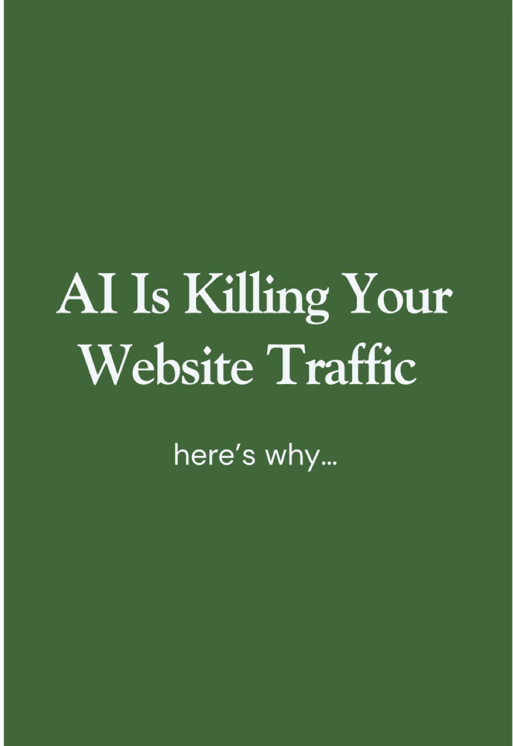AI is automating SEO faster than we think — over 68% of marketers now use AI to generate content. But that just means most of the internet is starting to sound the same. The one thing AI can’t replicate? Your lived experience. That story, that client win, that moment you almost quit — that’s what builds trust and makes people feel something. Your honest human take is the most valuable thing you can publish. #organicmarketing #organicgrowth #aiforbusiness 