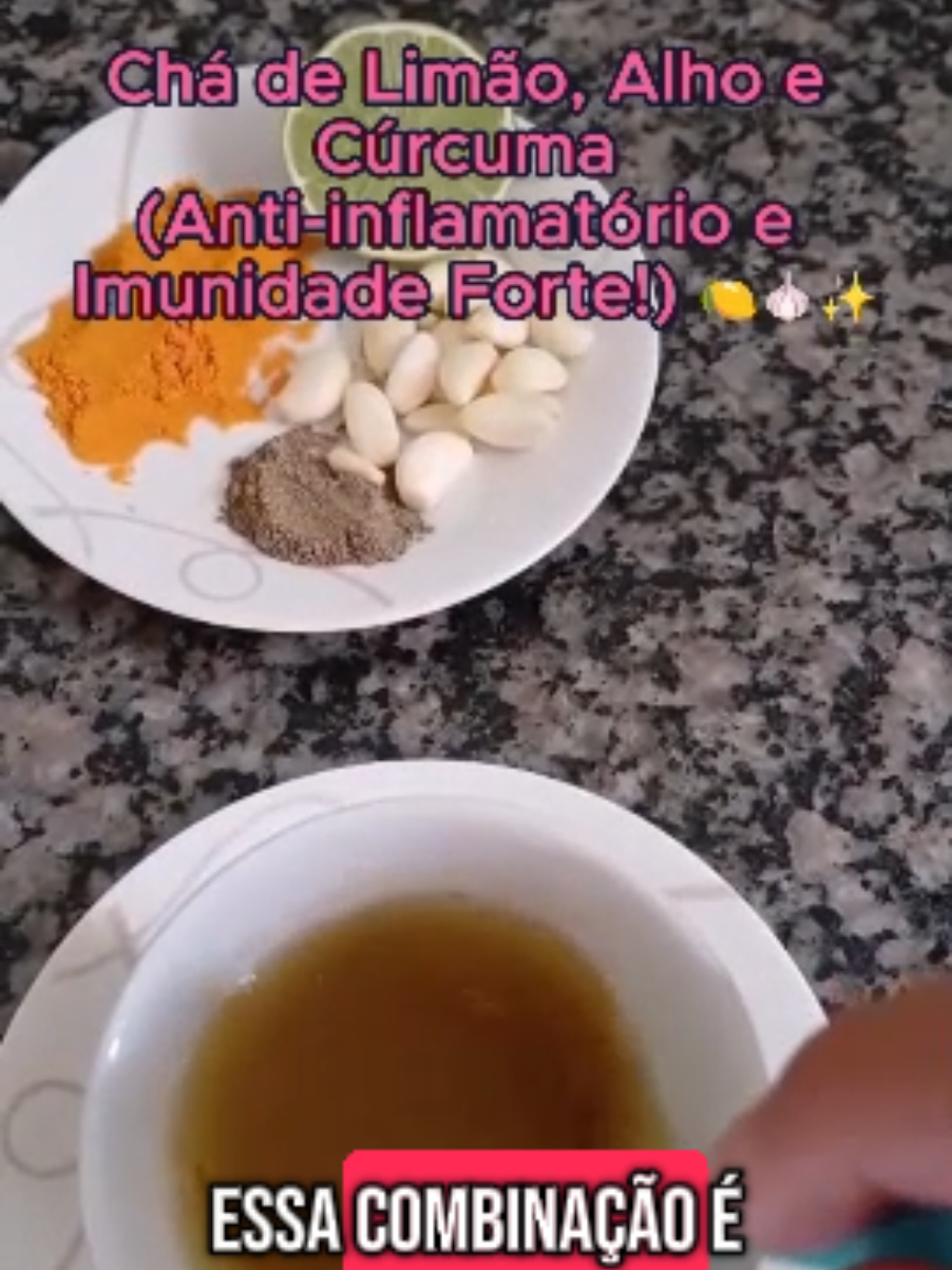 Os Benefícios do Chá de Limão com alho e Cúrcuma 🔥🔥🧄🍋 #chasecabarriga #desinchar #secabarriga #emagrecimento #dicasparaemagrecer