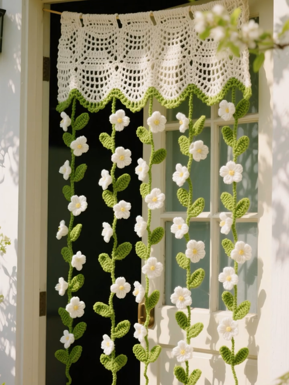 Rèm hoa lê 🌸🌱 #ideal #crochet #ai #moclen #chill #trendy #crafft #flower #cute #decor