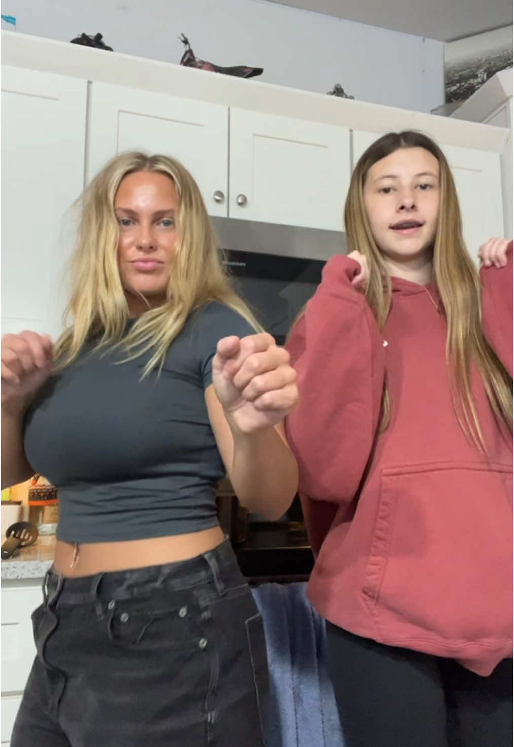 hitting our weekly tiktok while babysitting @Macy 