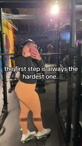 the first step is always the hardest one.  #Fitness #wellness #health #gym #routine #gymroutine 🧡