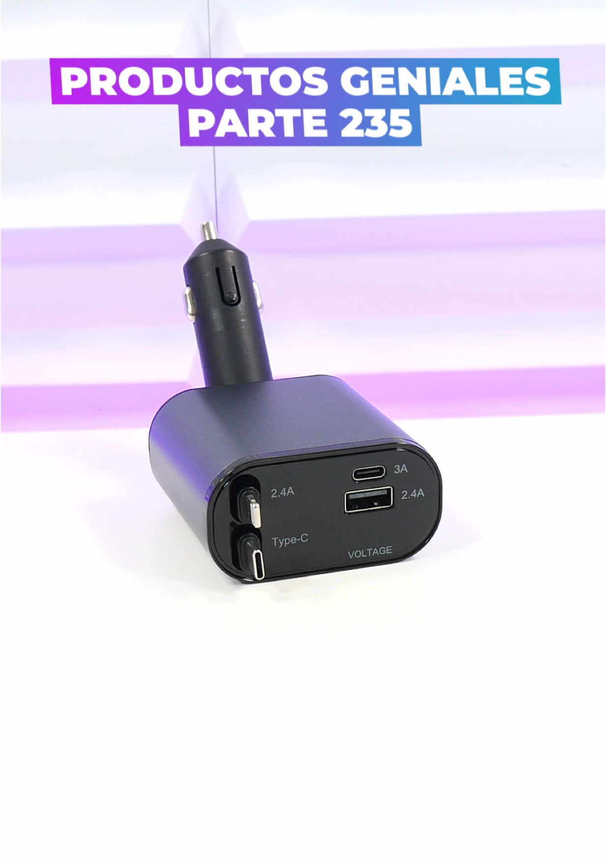 El mejor cargador de teléfono para el coche 🔋📲 #cargador #coche #bateria #accesoriosparacoche #parati #aliexpress #productosaliexpress #productostopaliexpress #aliexpress #utilidades 