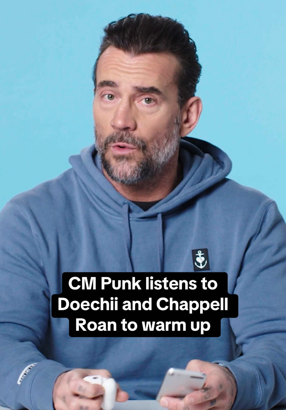 CM Punk shares his pre match warmup musical playlist #WWE #cmpunk #WrestleMania #chappellroan #doechii 