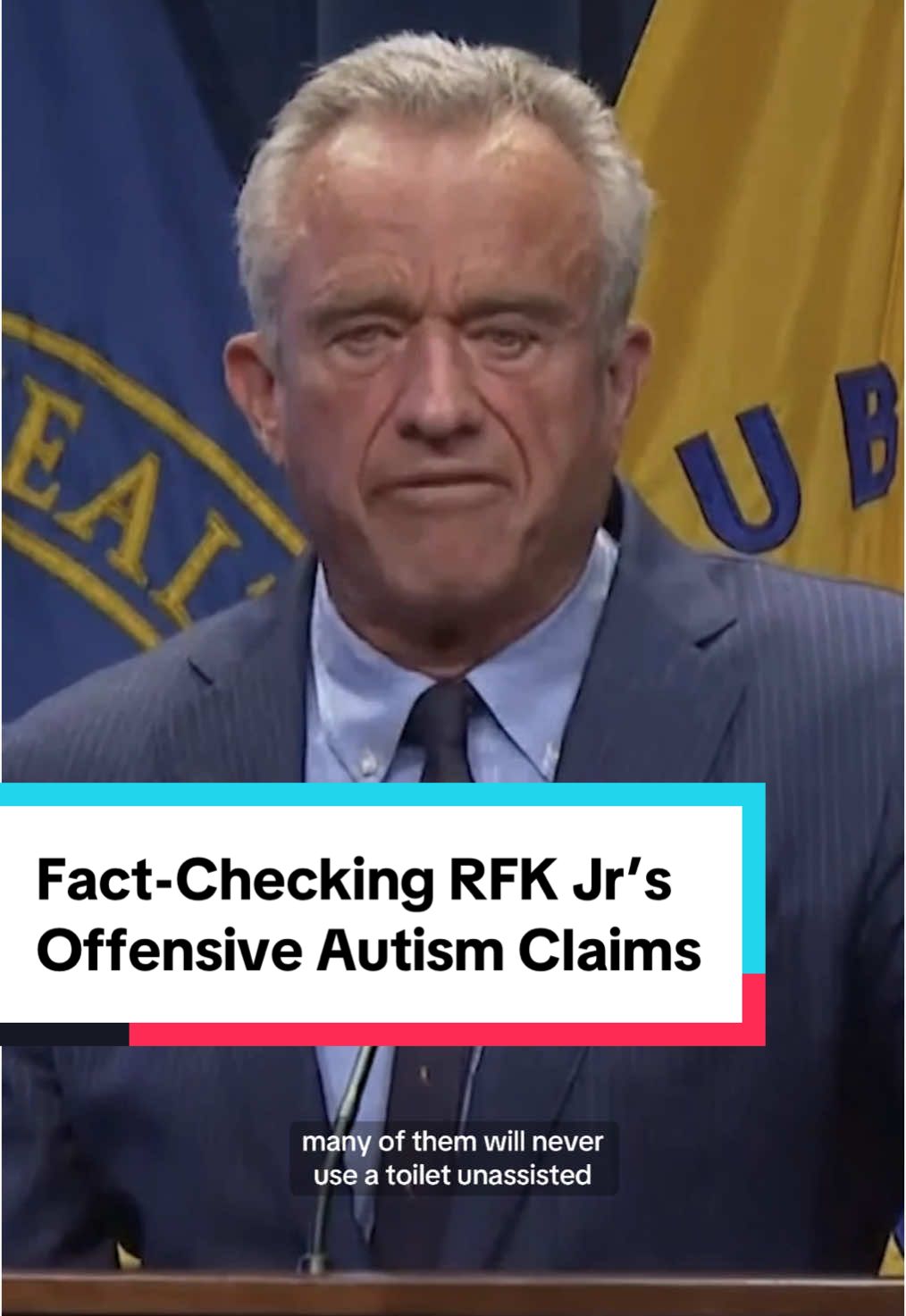 RFK Jr. claimed “autism destroys families” and said autistic children will “never pay taxes,” “never hold a job,” “never go out on a date” and “never use a toilet unassisted.” @Emma Layden is here to fact-check his most offensive claims. #rfk #rfkjr #cdc #autism #autismawareness #autismacceptance #hhs #factcheck #autismoftiktok #autistic #vaccine #fyp #news #politics #politicalnews #politicaltiktok 