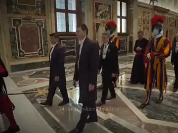 Women In Black: Protocol for private and official audiences with the Pope says that ladies should wear a black. #catholic #pope #vatican #women #leaders #politics #fyp #paratii #foryoupage #powerfulwomen #black 