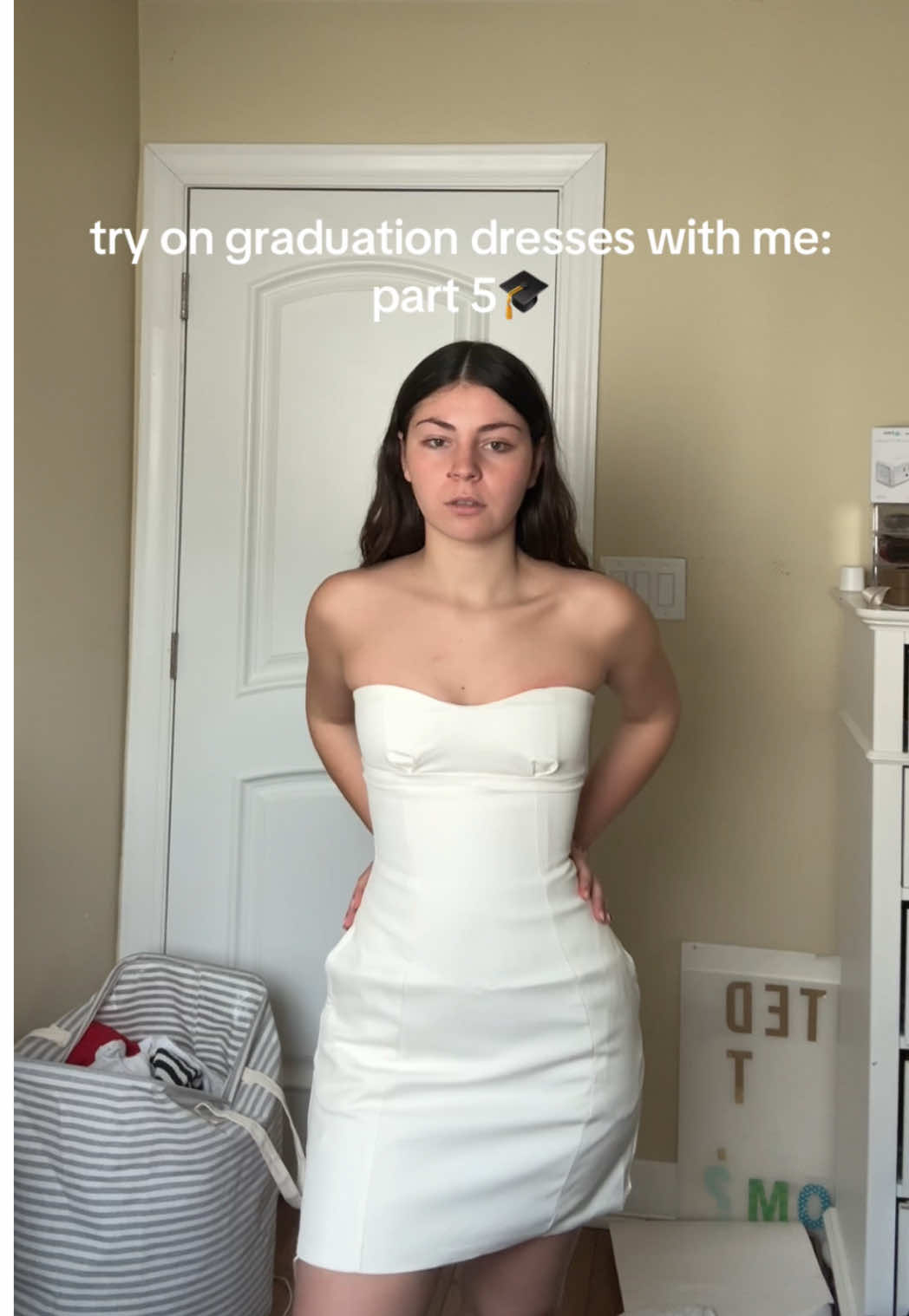 i think we have a winner in the last dress!!! dress: @houseofcb  #grad #senioryear #college #graduationinspo #whitedress #tryon #fashion #dress #graduation2025 #collegegrad #houseofcb 