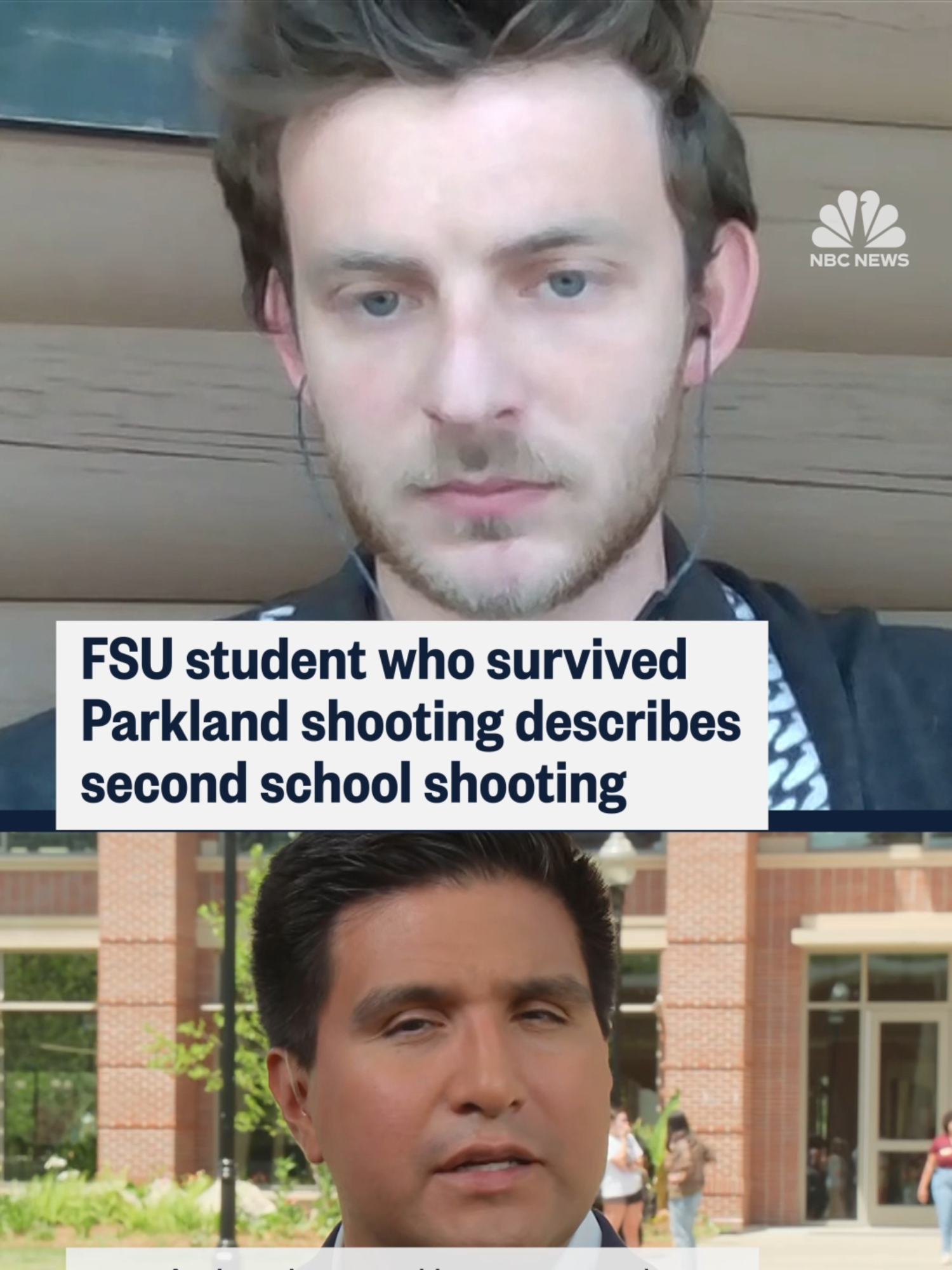 Caleb King, a current FSU student and a former Parkland student, spoke with NBC News' George Solis about the shooting on FSU's campus and says he 