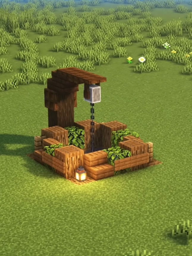 a fresh water well in a Minecraft village build idea  #Minecraft #fyp 