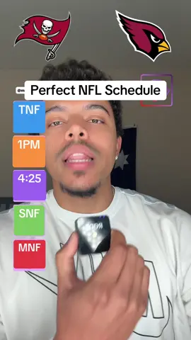 Perfect nfl schedule #nfl #fyp #jacobrose #football 