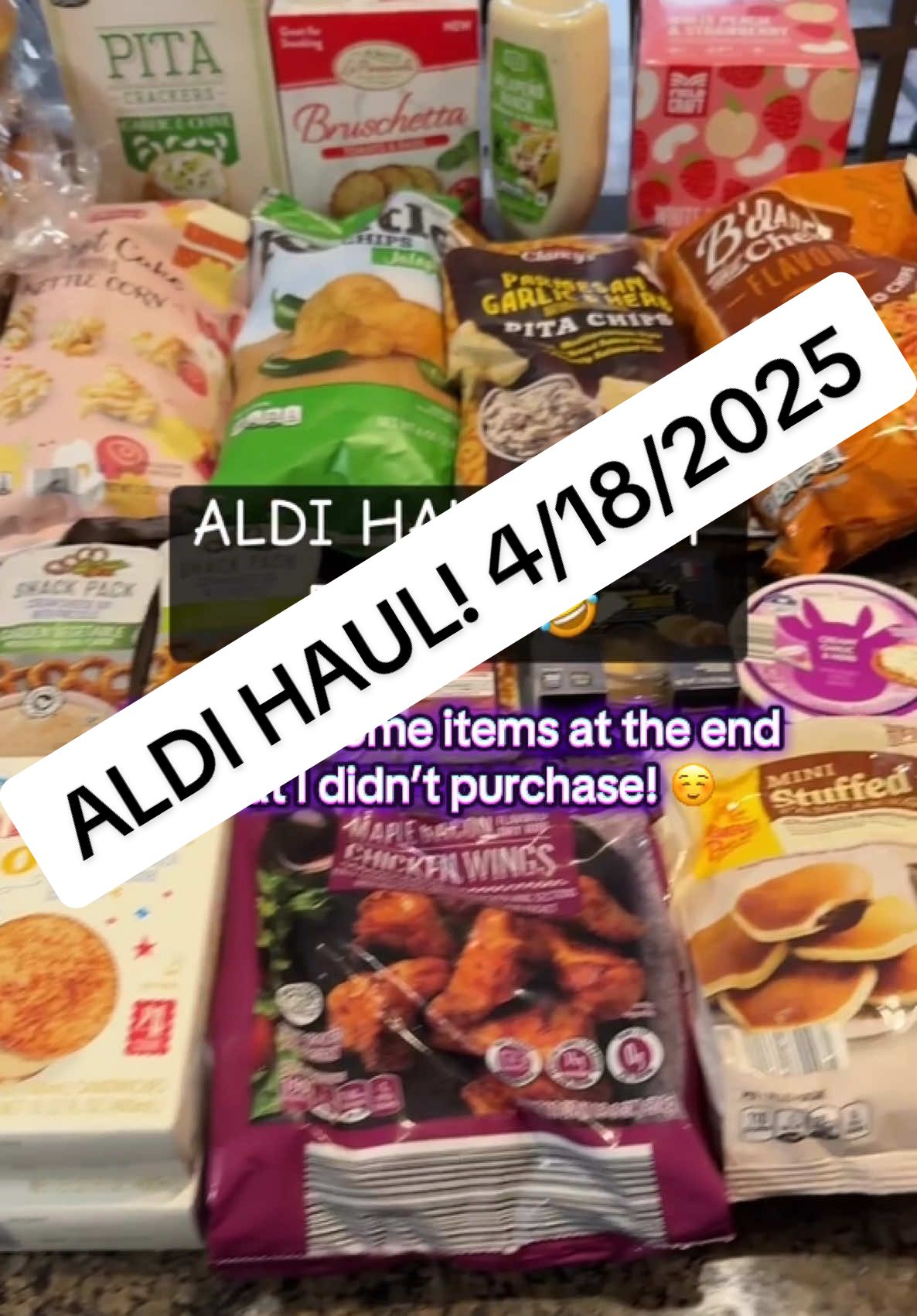 Aldi Haul! (4/18/2025). I also included some items at the end that I didn’t buy! #aldi #aldihaul #aldifinds #fyp 