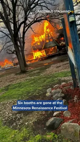Six buildings are gone after a fire at the Minnesota Renaissance Festival. @Samie Solina 