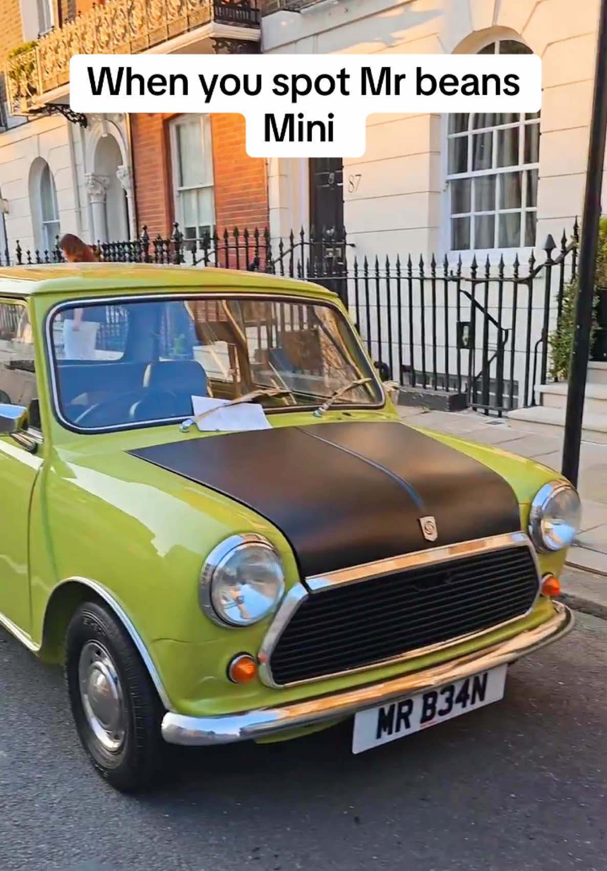 Mr beans mini spotted in London #classicmini #minicooper #mini #mrbean #cars #carguy #classiccar #mrbeancomedy 