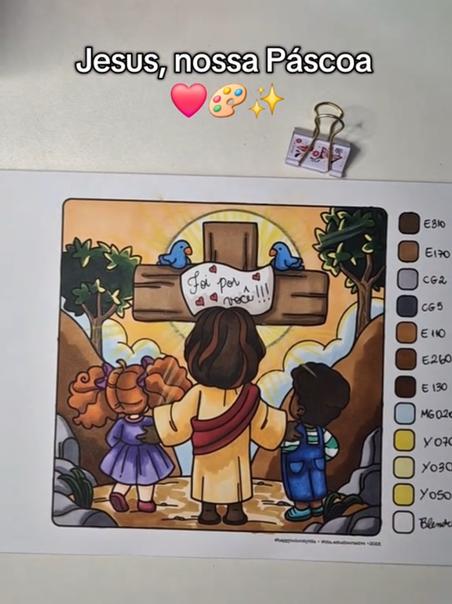 Sexta feira da Paixão, foi por você!!! Colorindo Jesus com vc!!! Ilustração da @Happy Colors by Tita  #bobbiegoodscoloringbook #ohuhumarkers #coloringtherapy #coloring #coloringbook #jesus #pascoa 