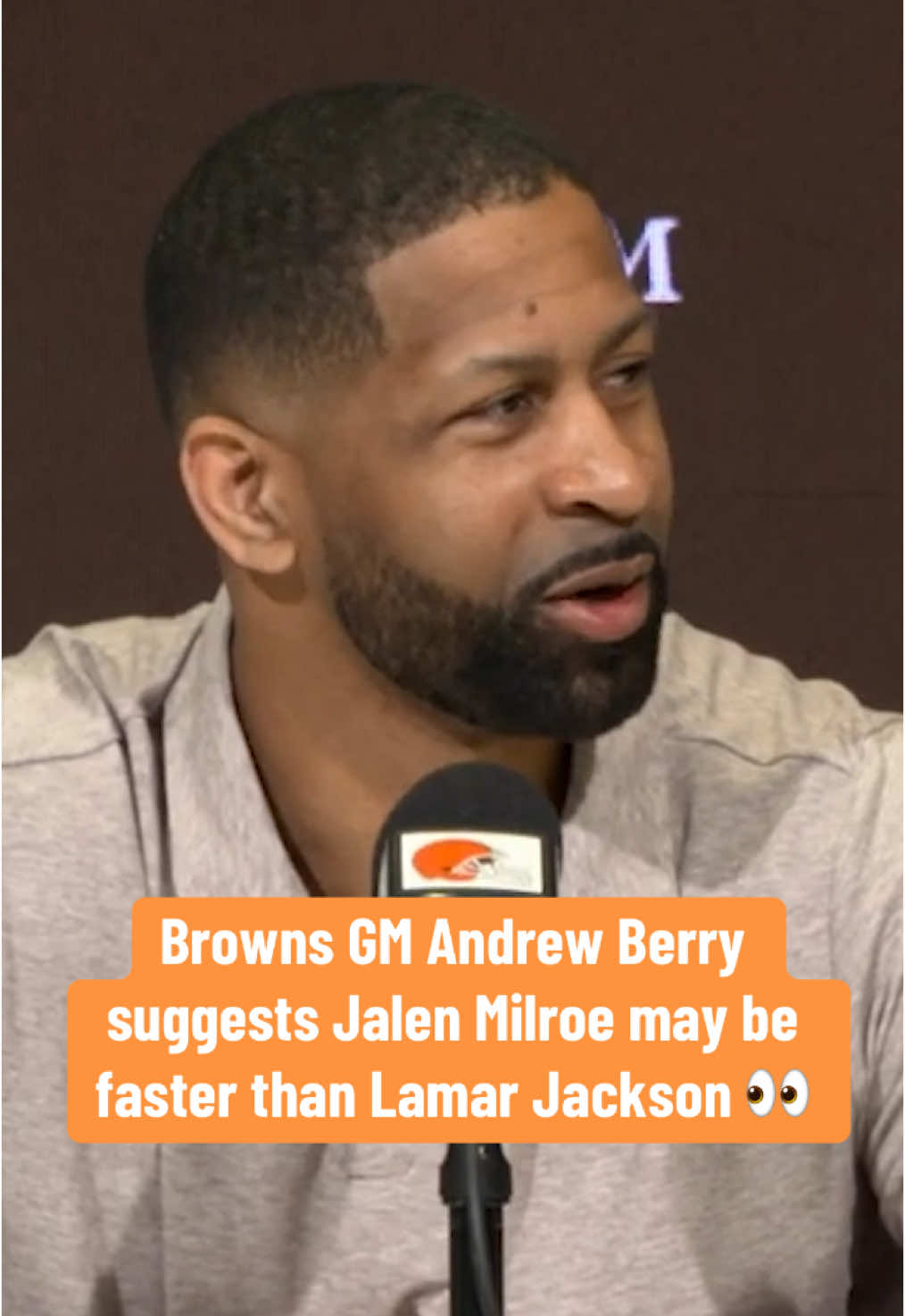 High praise. (via @Cleveland Browns) #nfl #nfltiktok #football #cleveland #browns #jalenmilroe #lamarjackson 