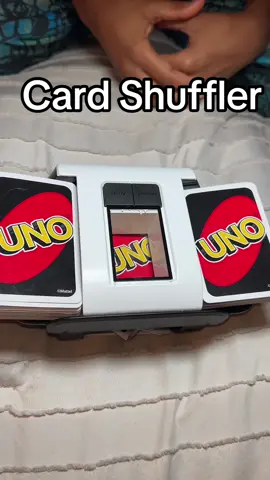I am sooo hyped about this card shuffler lol  #cardshuffling #automaticcardshuffler #electriccardshuffler #cardshuffler #unogame #cardgame 