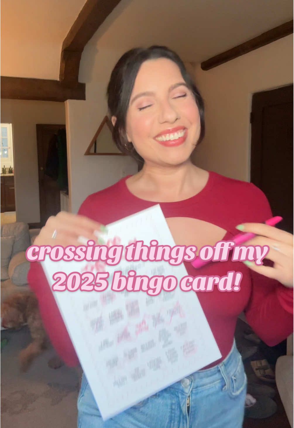 It’s only April and I’m already almost at my first bingo!! I’m so glad I decided to put my goals on a bingo card - the dopamine hit I’m getting from crossing each square off is elite!!  #2025bingo #2025bingocard #2025goals #manifesting #goalsetting 