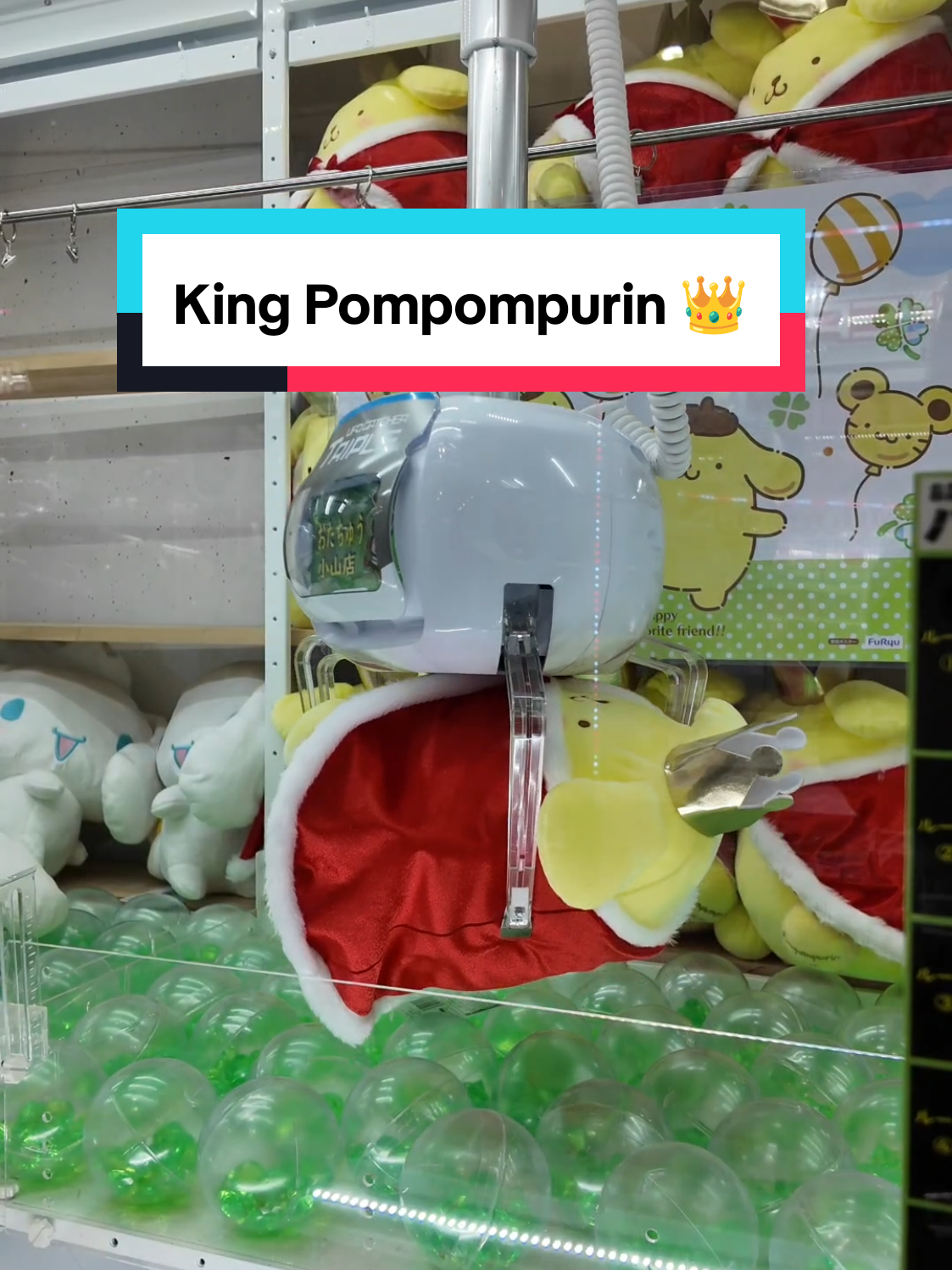 Part 5 | Japan Claw Machine | All hail the KING OF FLUFF AND CUTENESS, POMPOMPURIN 👑 #clawmachine #clawmachinewin #sanrio #plushies #pompompurin #japan 