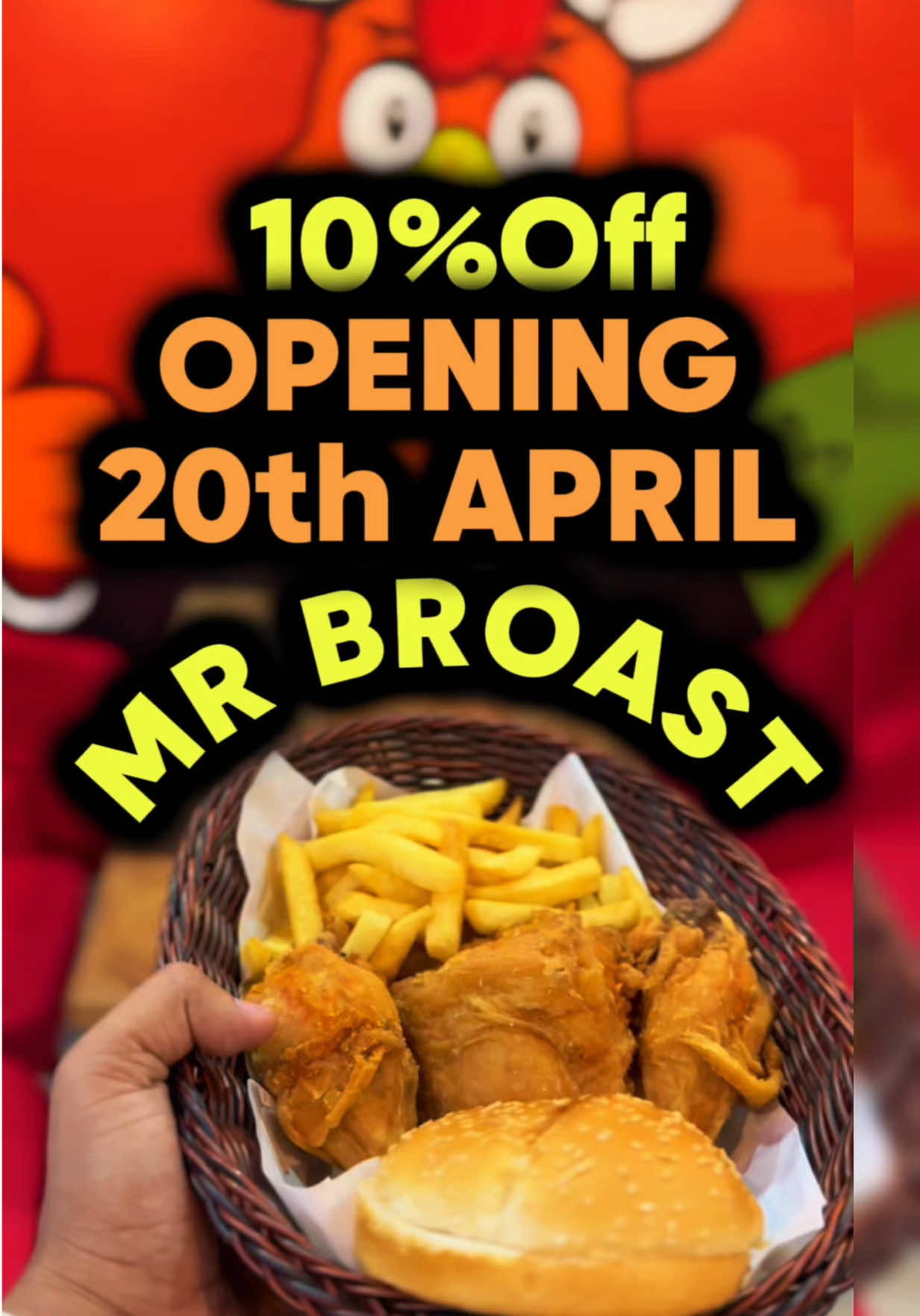 Mr Broast Openning Tommorow 20th April  📍City Housing Jhelum.    10%Off For 3 Days       #CapCut #mrbroast #broast #makvloger #broastlover #foodlovers #dinafoods #jhelumfoods #foddie @Mr Broast 