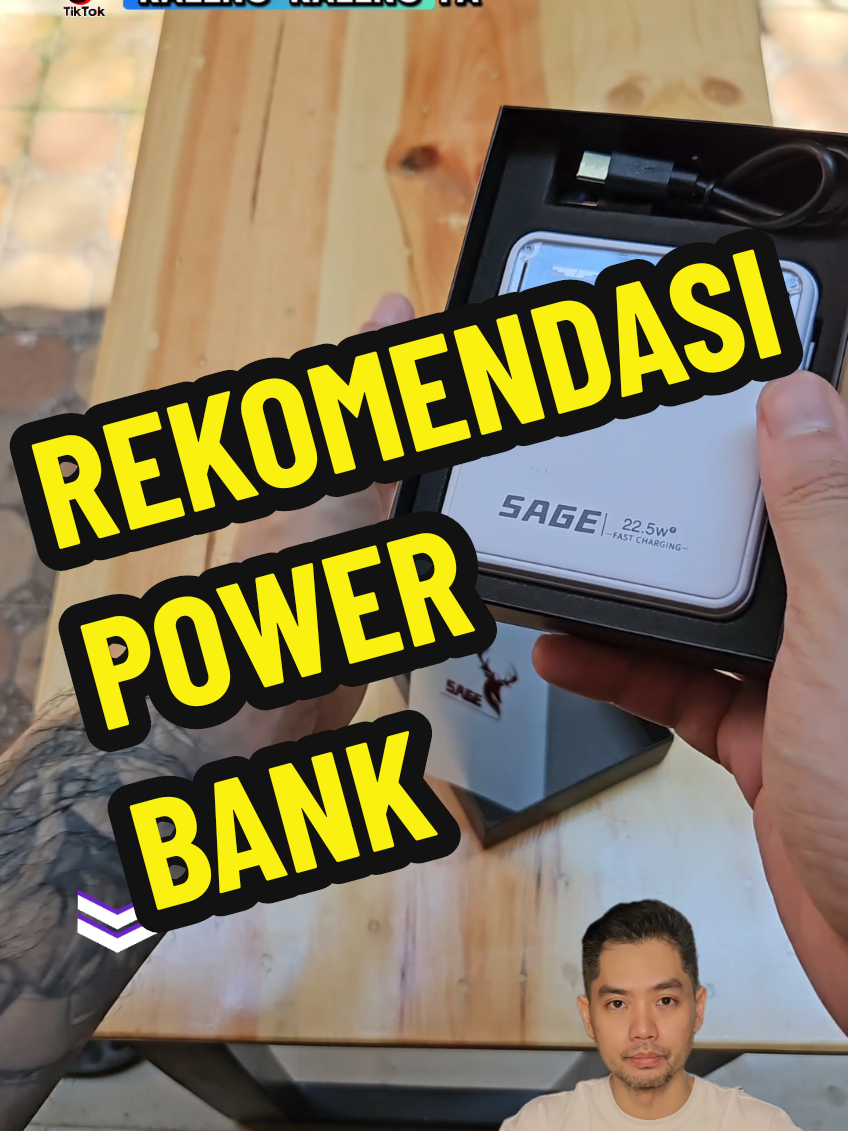 rekomendasi powerbank fast charging 10000 mAh. powerbank sage pb501a #powerbankkabellengkap  #powerbanksage  #powerbankfastcharging 