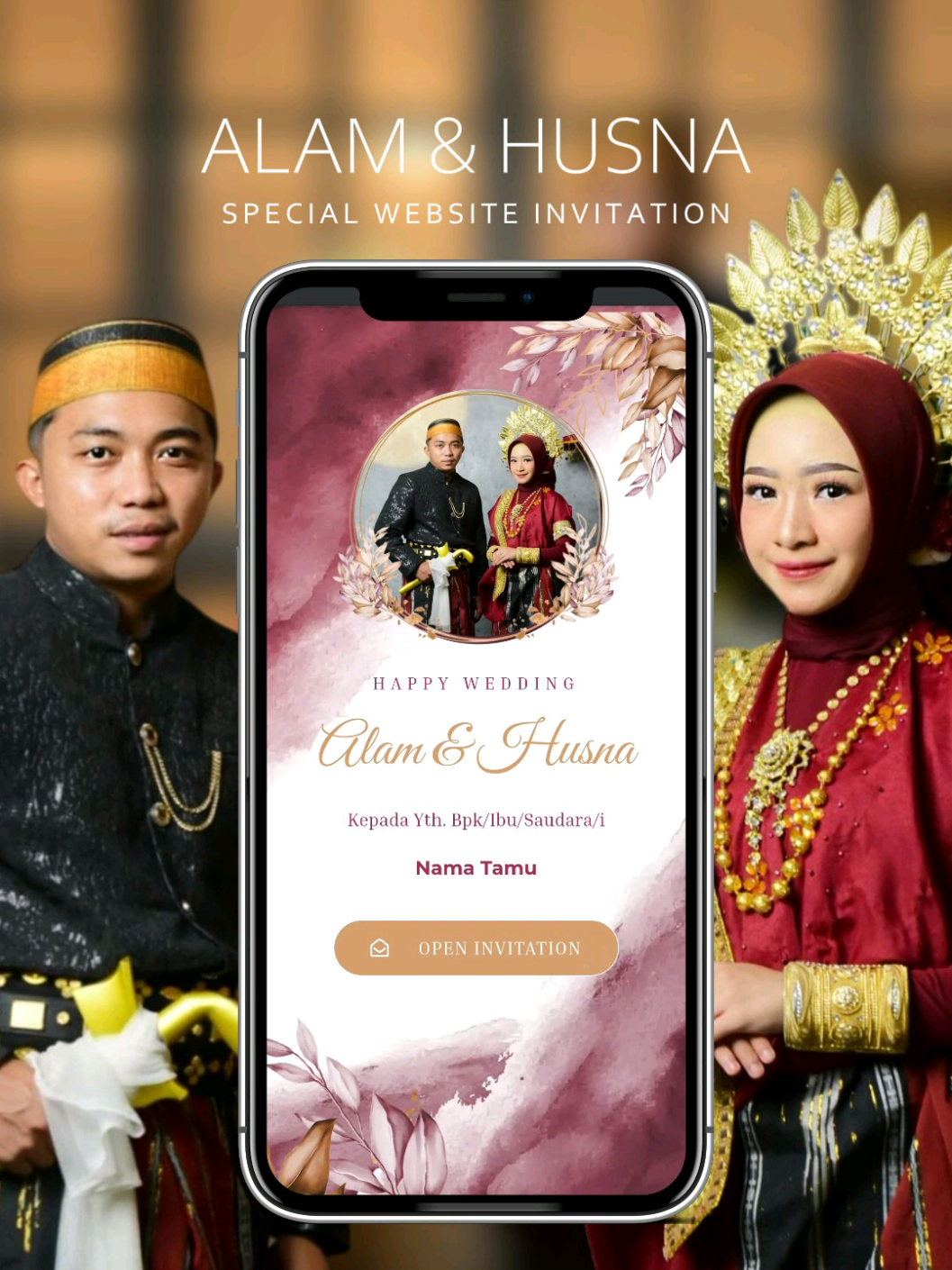 ✨Special Website Invitation ✨ Alam 💕 Husna Pesan undangan digital di Minasaline Invitation: 😲 Banyak pilihan tema yang cantik 🎉 Sebar tanpa batas + nama tamu 😍 Harga terjangkau dan pengerjaan cepat ➡️Katalog dan pricelist ada di link bio !!! #undangannikahonline #undangandigitalmakassar #undanganwebsitemurah #undangandigital #bugiswedding #adatbugis #muamakassar #pengantinbugis #mappettuada #weddingphotography #weddinginspiration #bajubodomakassar #preweddingmakassar #makeupartist #bajubodohits  #minasalineinvitation
