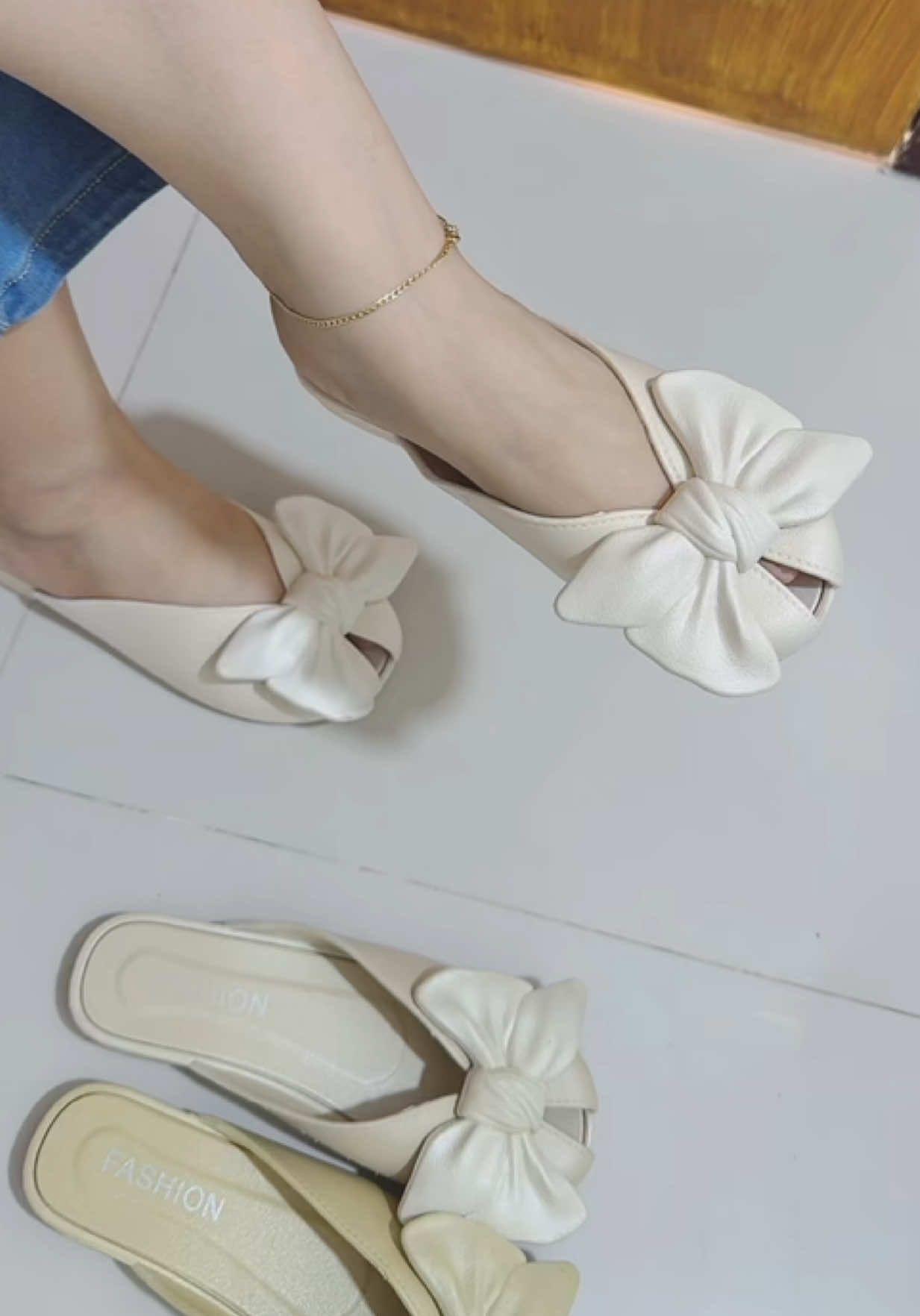 Cute ng design 🎀 Pili lang po kayo ng kulay 🤩 #halfshoesribbon #flathalfshoes 