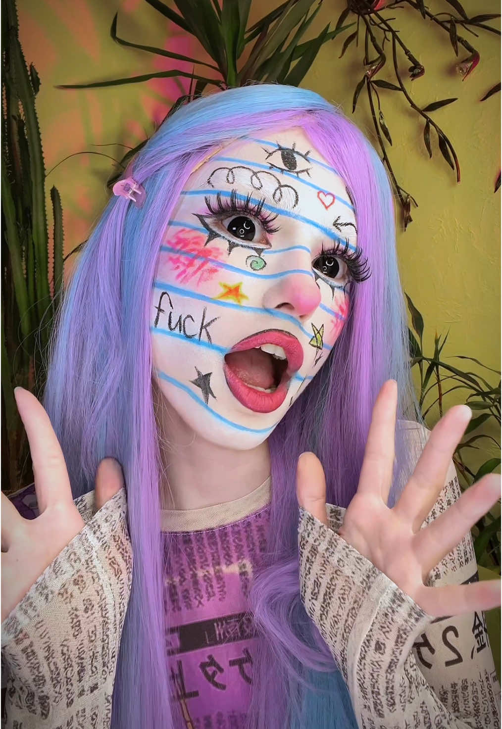 Inst: evamosevichhh👾 Тг: evamosevich👾 #makeuptutorial #makeup #notebookmakeup #crazymakeup 