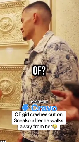 OF girl crashes out on Sneako after he walks away from her😭 #sneako #sneakoclips 