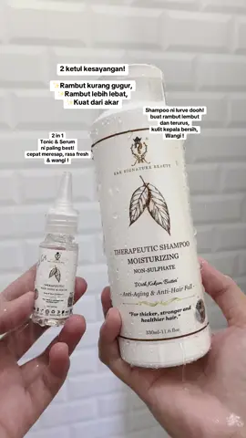 Patutlah viral, memang best tak nyesal beli 😫🫶🏻 #shampoo #shampooviral #shampoorambutgugur #kksignaturebeauty #therapeuticshampoo #hairtonic #hairserum #haircare 