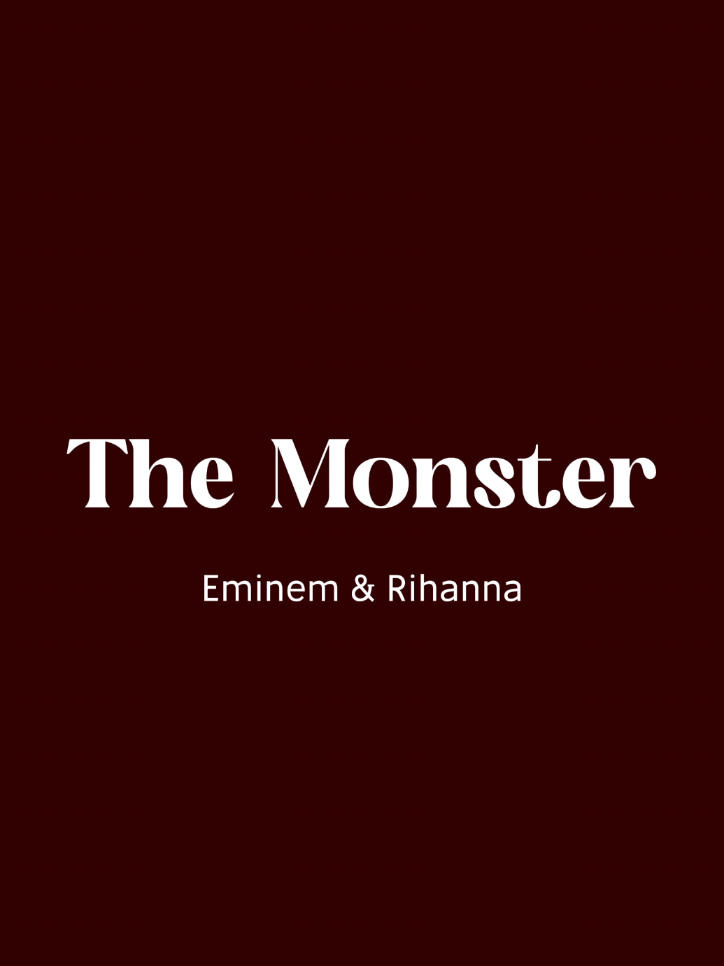 the monster | #themonster #eminem #rihanna #clovmsc #tipografia #música 