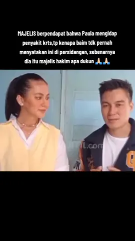 majelis hakimnya perlu di pertanyakan,atas dasar apa dia mengatakan demikian, sementara baim sendiri tdk pernah mengeluarkan perkataan seperti itu.#hotmanparis#paula#paulaverhoven#baimwong#pengadilannegrijakartaselatan#virall#fyp 