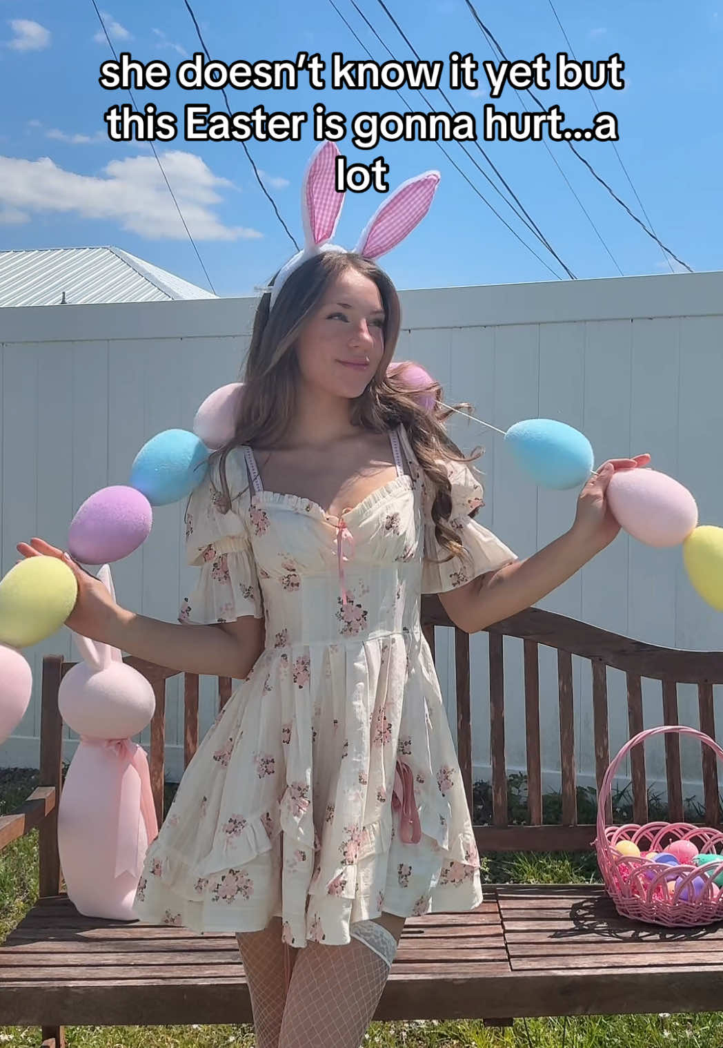 I’m a bit worried for her… #easter #bunny #dress #funny #traditional #fyp 