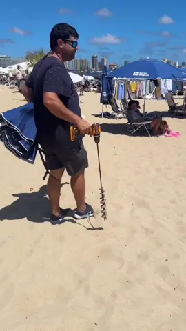 How to make $50 for renting an umbrella at the beach