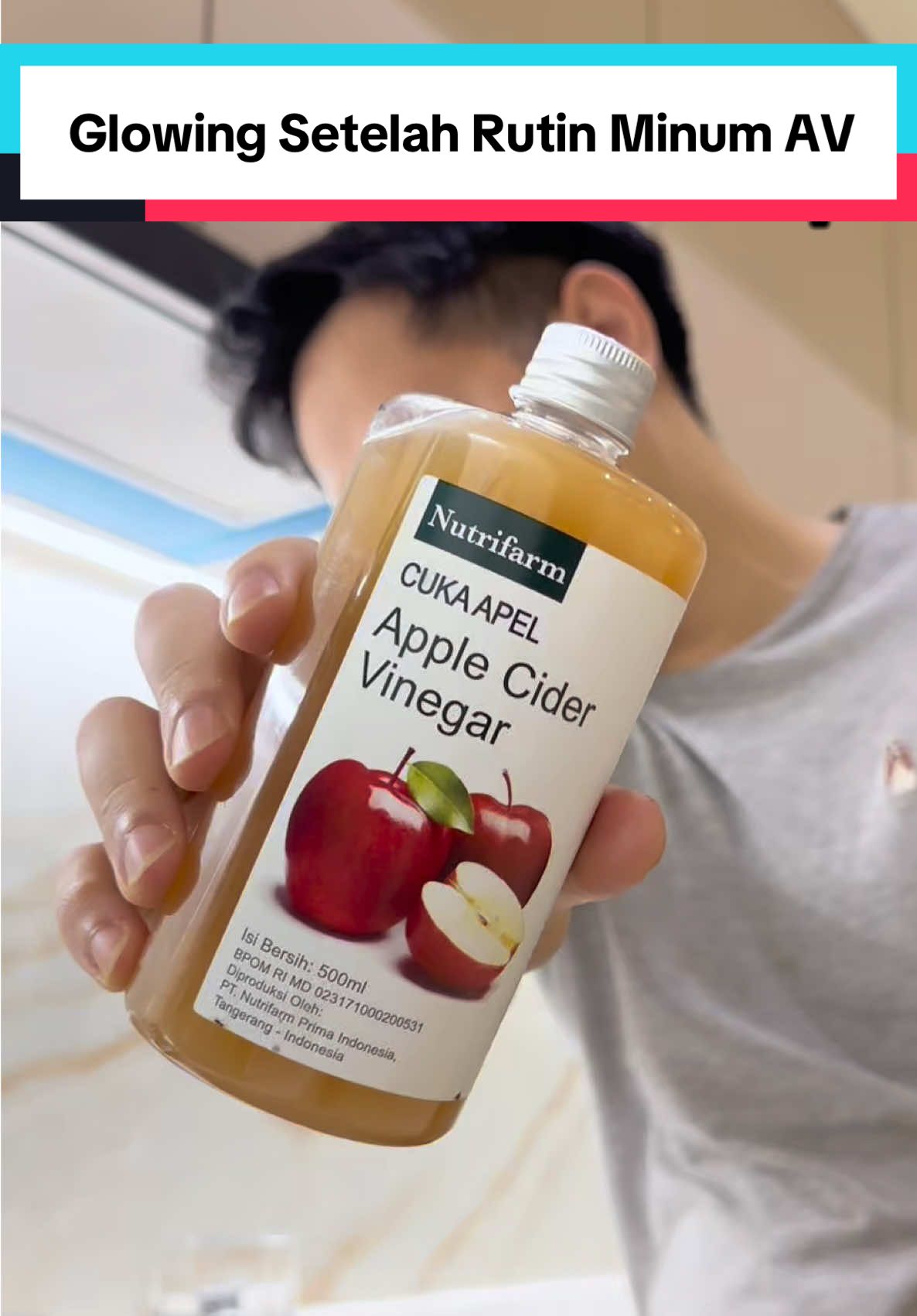 POV: Glowing setelah rutin minum cuka apel 🍎 #cukaapel 