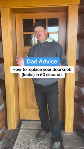 I met one of my followers at Home Depot yesterday and she’s having trouble fixing a doorknob so I told her I’d share the full video so she could see where it’s going wrong. How to change a doorknob. Love, Dad