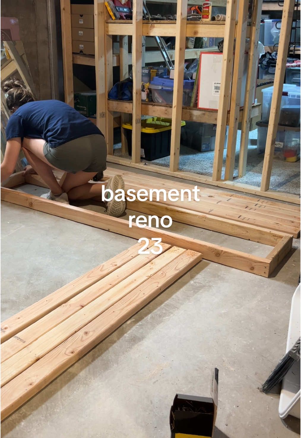 Back to the basement!! #unfinishedbasement #basementchronicles #shelves #basement #DIY #house #Home #finishedbasement #basementremodel #woodshelves 