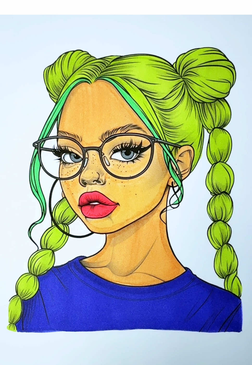 Satisfying and relaxing coloring 💚💚 💚✅#relaxingcoloring #satisfyingcoloringwithmarkers #asmrcoloring #coloringtherapy #coloringwithme #kidcoloring 