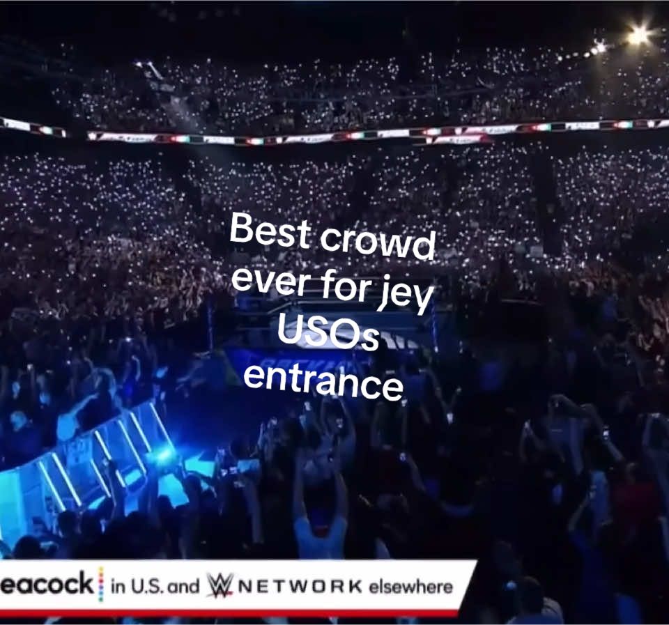Jey uso best entrance the best crowd ever # world heavyweight, yeet champion 