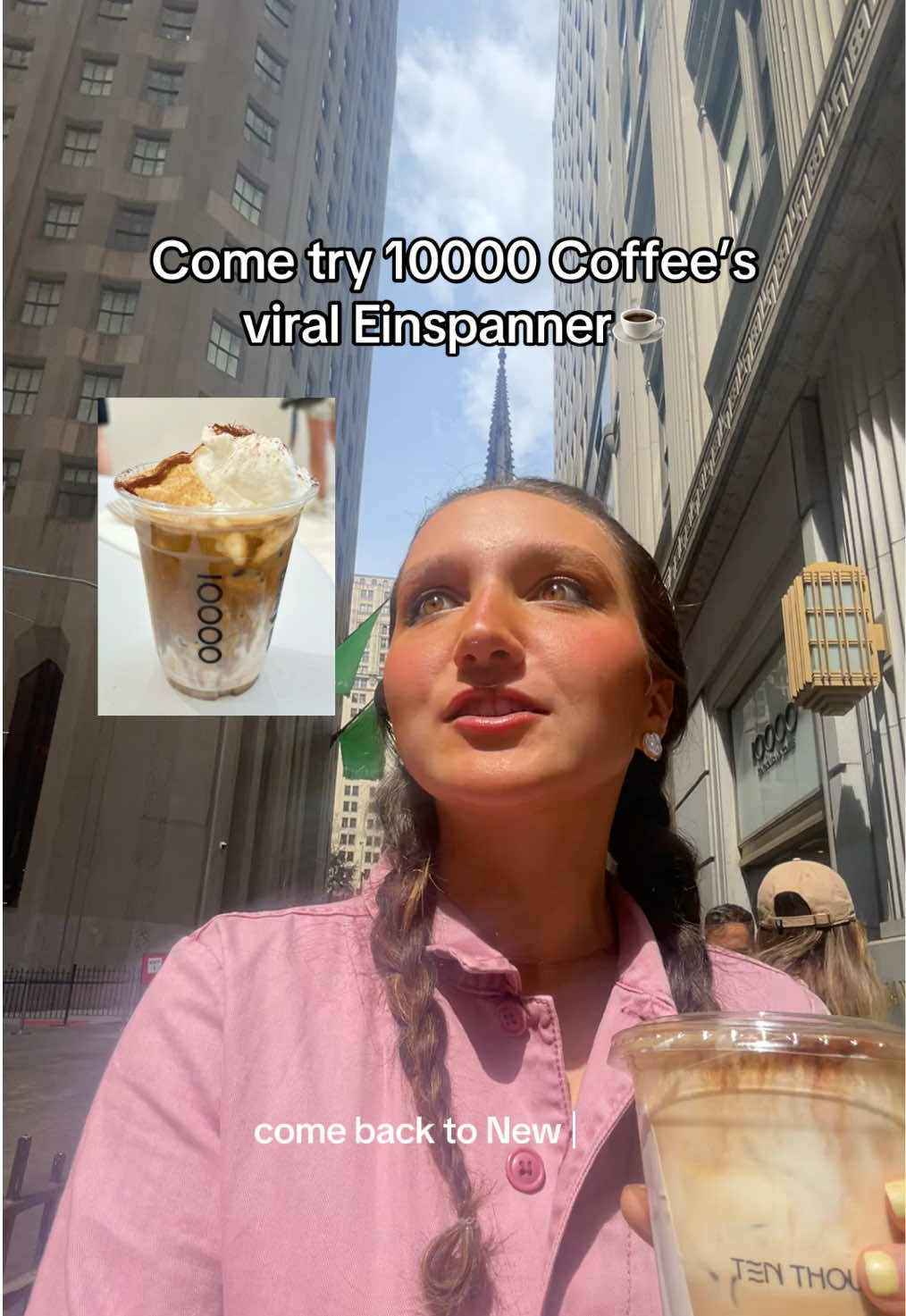 🎟️People say they would come back to NYC just for this coffee! #10000coffee #einspanner #coffeereview #nyccoffee #viralcoffee #nyclife #viraldrink #coffeetrend #coffeelover 