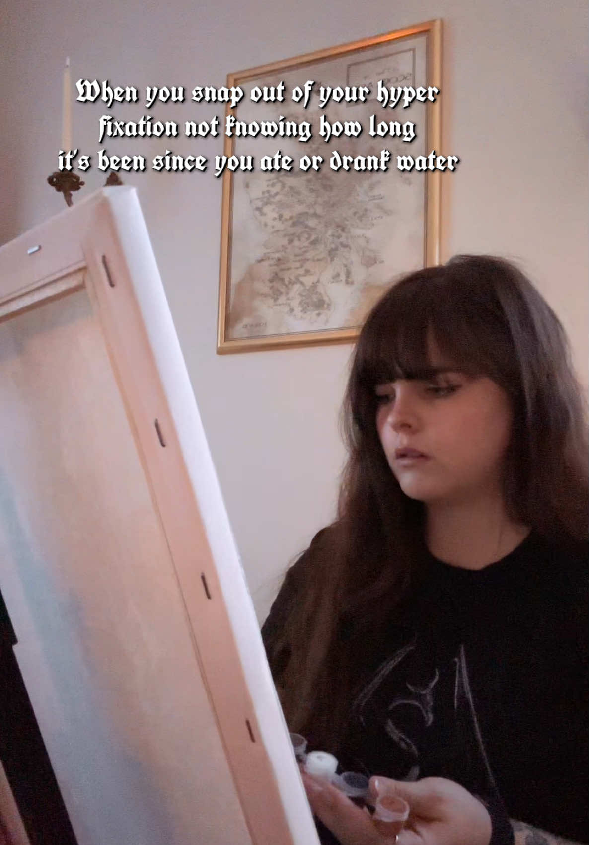 Hyper fixations are no joke! 😂  I am the queen of forgetting to take washroom breaks when I’m zoned in👸🏻✨ #fyp #trending #hyperfixation #paintbynumber #paintbynumbers #fantasy #skyrim #foryoupage 