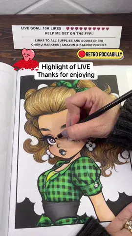 Thanks for all your Gifts and appreciation. You guys mean the world to me.#tiktoklive #livehighlights #arttherapy #coloringforadults #colortiktok #colortok ##rockabilly 