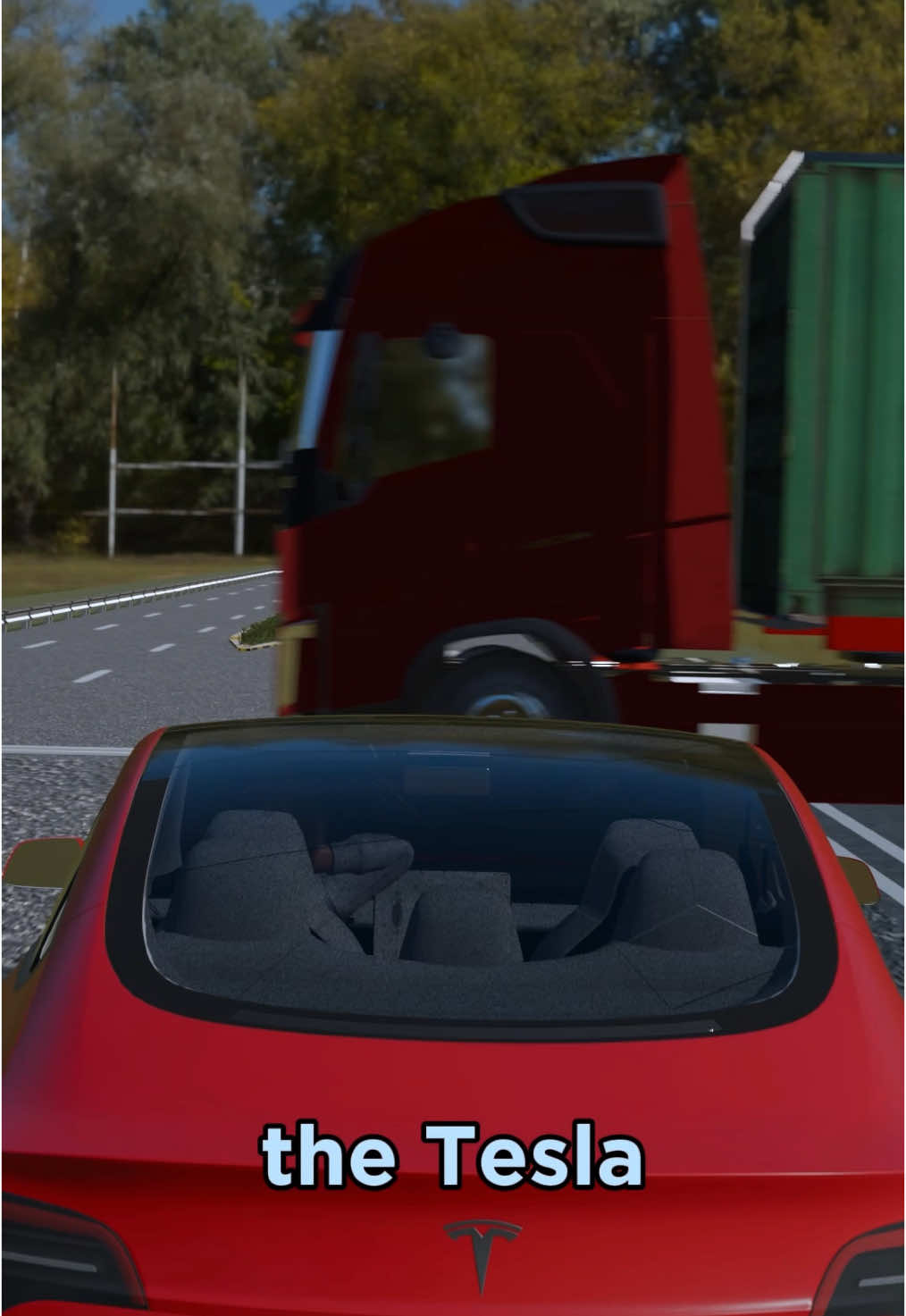 Tesla Autopilot Didn’t See the Truck… Until It Was Too Late #3danimation #LearnOnTikTok #FYP #Tesla #TikTokFilmTVCompetition 