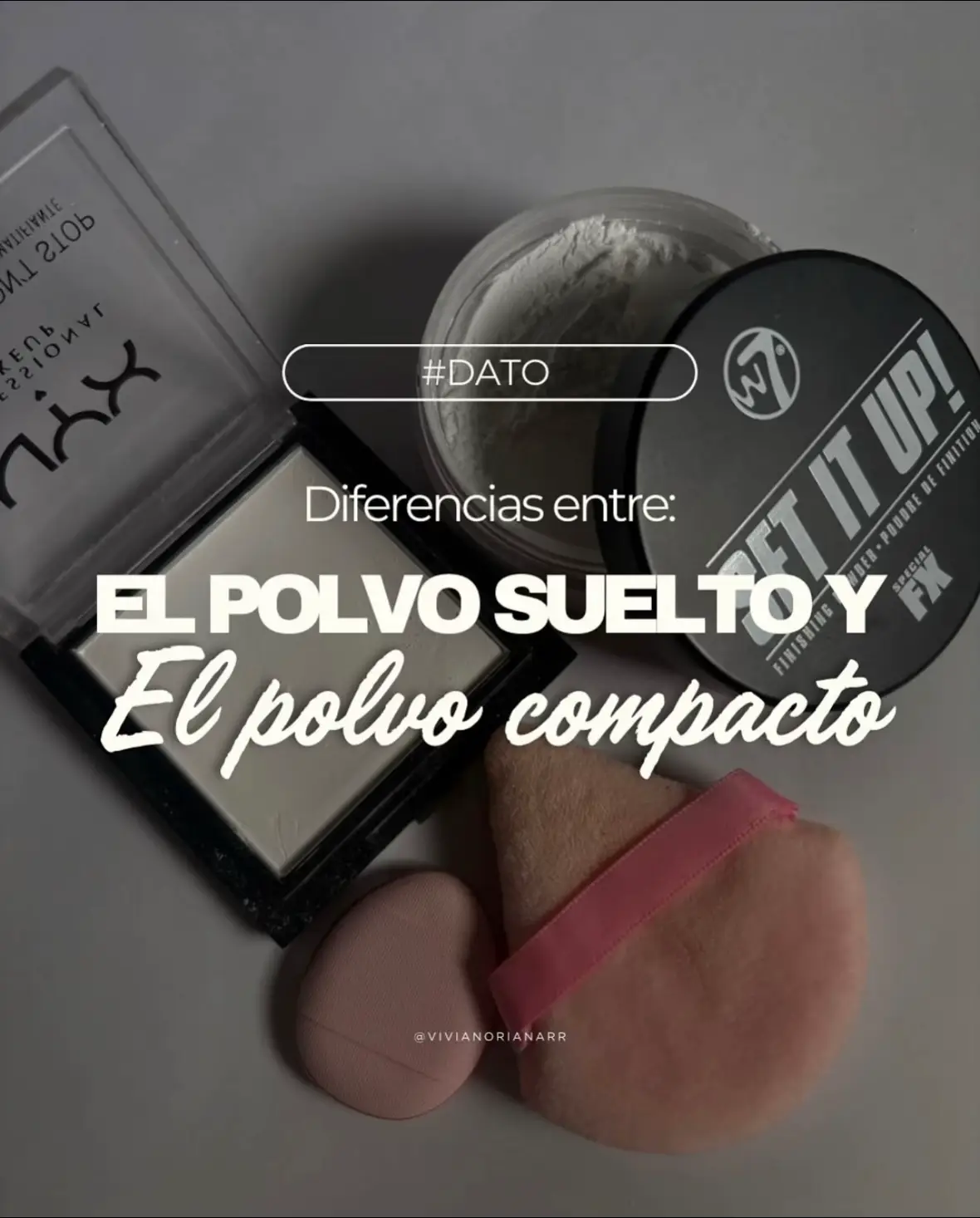 Ambos sellan el maquillaje y ayudan a que dure más, pero no se aplican igual, ni en los mismos momentos, ni en todas las zonas del rostro #polvosuelto #polvocompacto #makeup 
