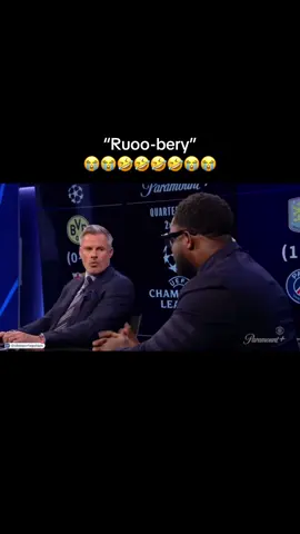 It’s Titi’s fault, he turned his face to Kate as soon as Big Meeks said it 🤣 #katescott #thierryhenry #micahrichards #jamiecarragher #pronounciation #cbssports 