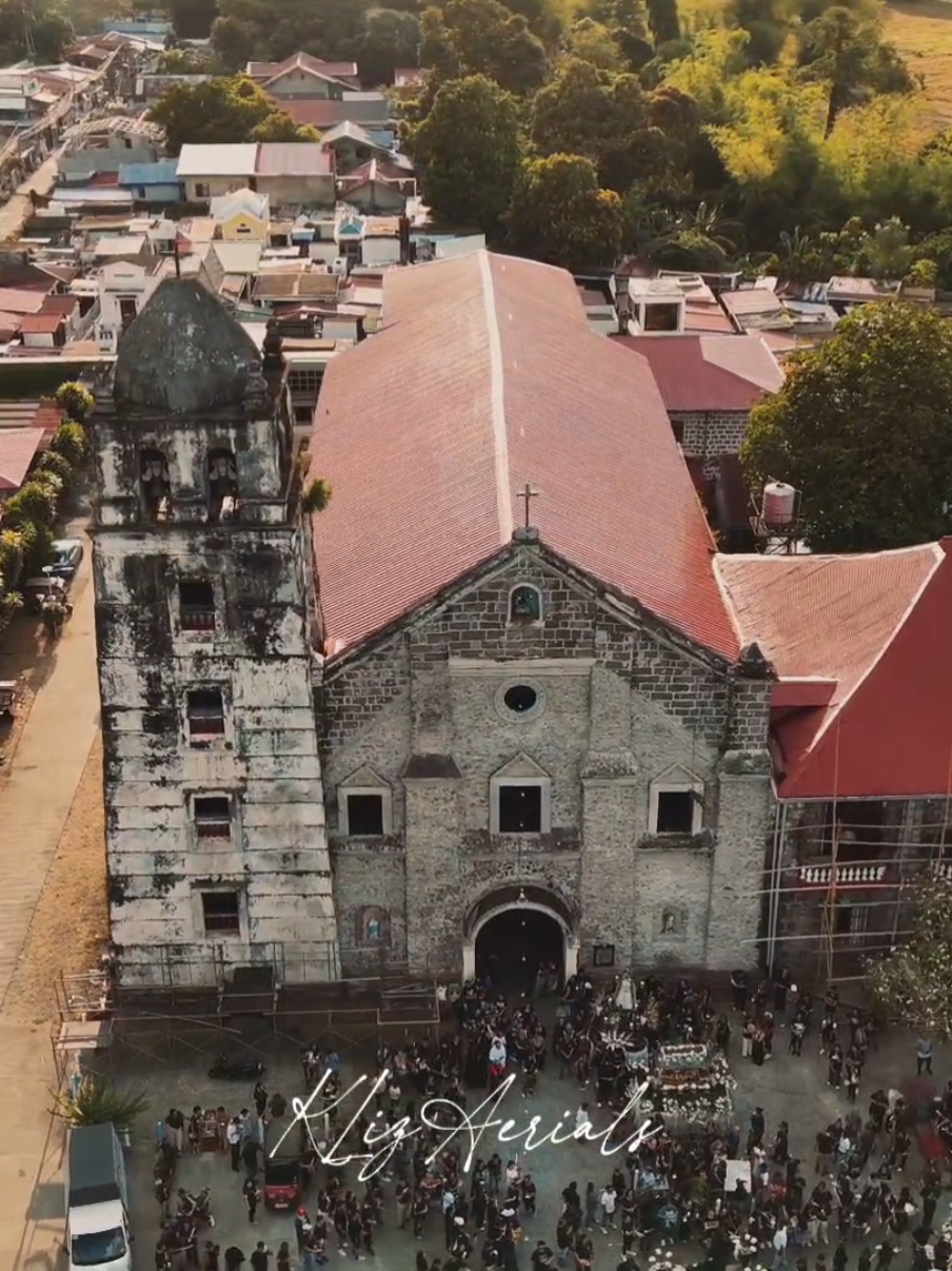 Our Lady of the Assumption Parish Church - Maragondon Cavite #klizaerials #maragondon #cavite #holyweek #goodfriday #aerial #aerialshot #dji #djiphilippines #mini4pro #maragondonriver 