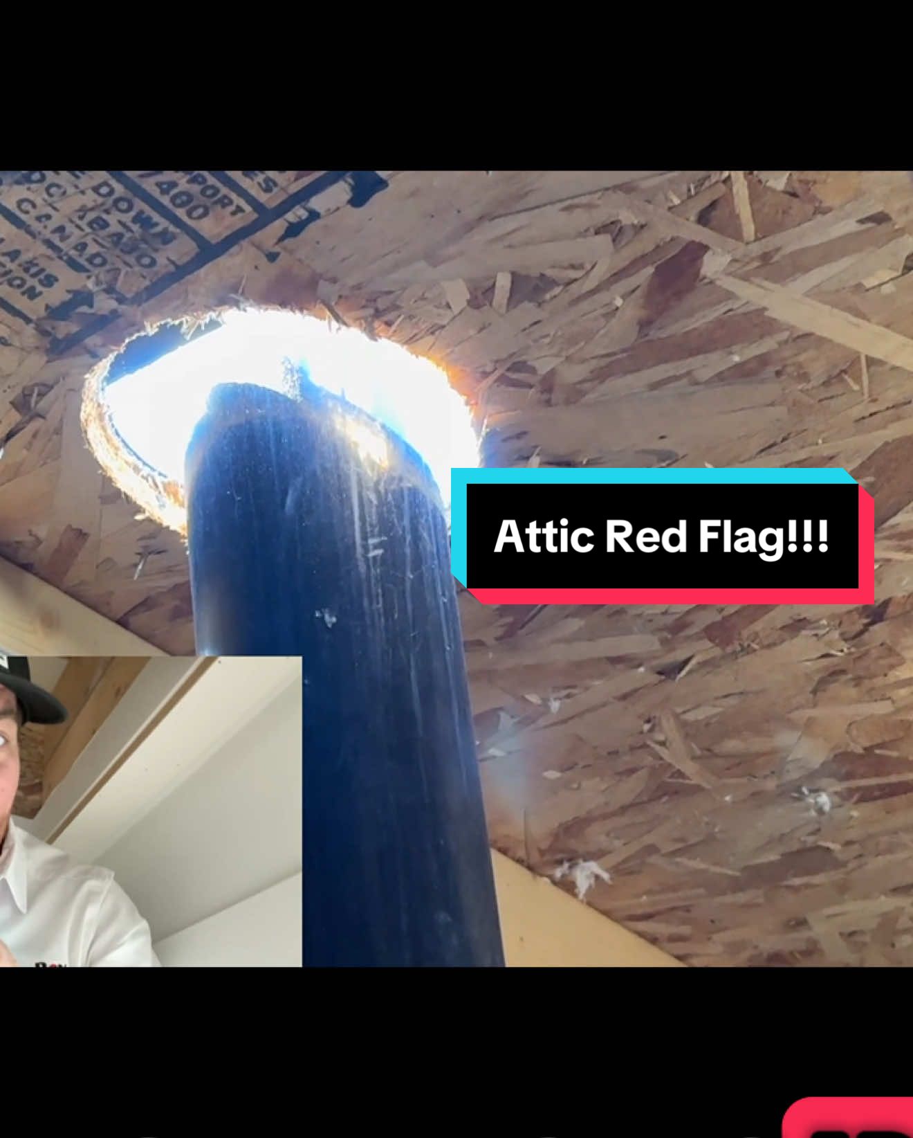 No boot = BIG problem! ⚠️ This vent stack is missing its boot—every rainstorm brings water straight into the attic! 🌧️ Protect your home from sneaky leaks! 🏠💦 #HomeInspection #RoofLeak #PlumbingVent #WaterDamage #AttaBoyInspections #InspectToProtect #CaughtItBeforeYouBoughtIt