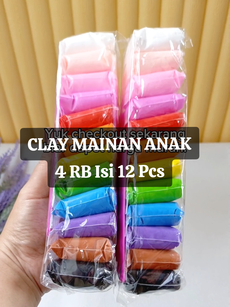 CLAY MAINAN ANAK ISI 12 PCS Bahan Slime #mainananak #clay #claywarnawarni #bahanslime #trending 