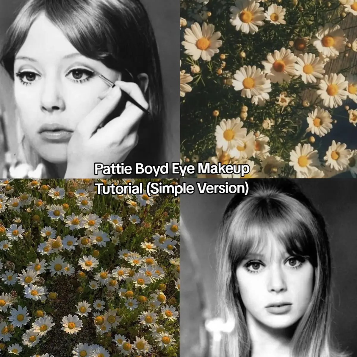Sorry for the bad quality 😭😭 #pattieboyd #pattie #boyd #60s #1960s #makeup #eyemakeup #tutorial #georgeharrison #something #fyp
