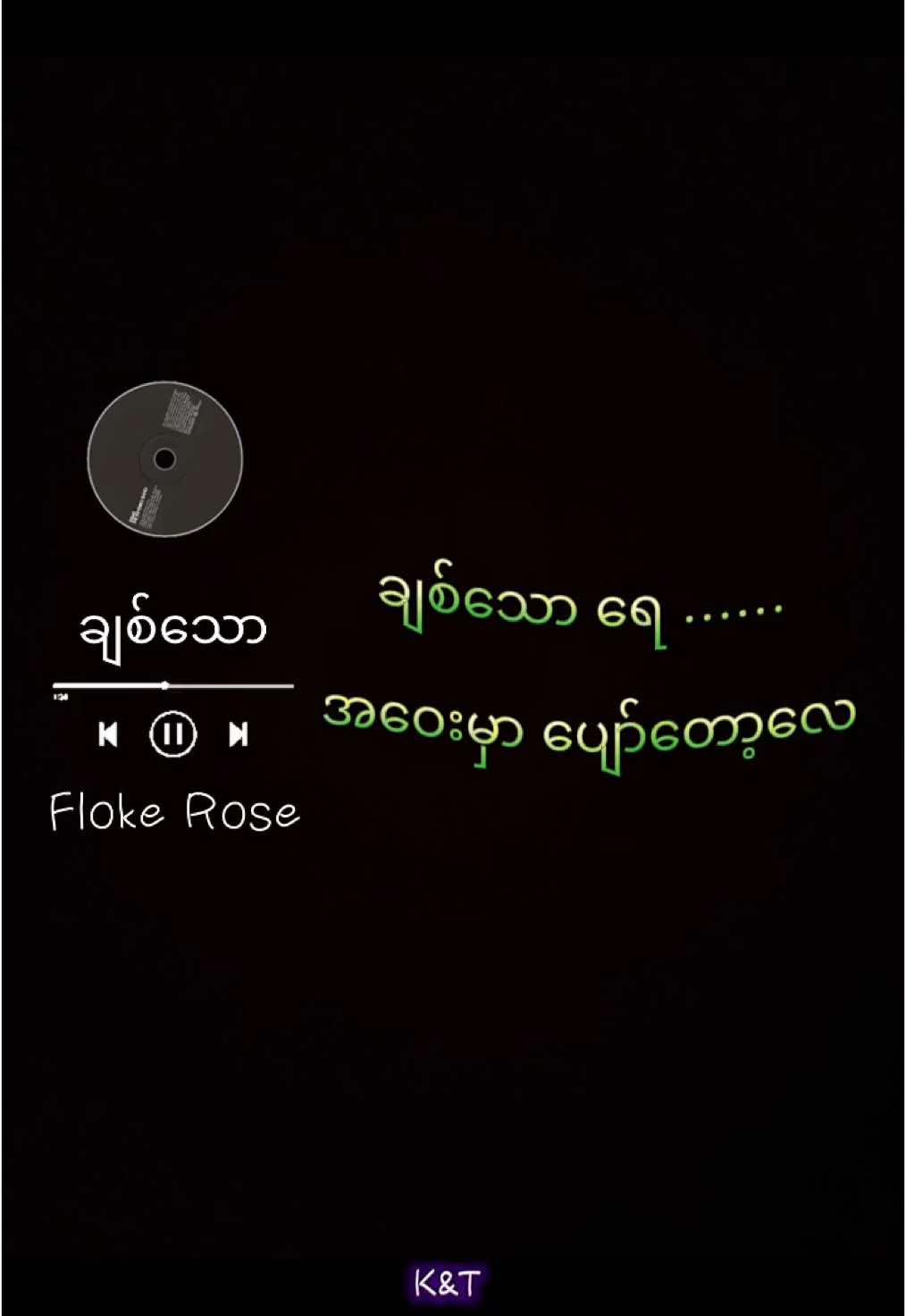 Part-29#ချစ်သော ရေ#flokerose #fyp #music #lyric #myanmarsong #fpyシ 