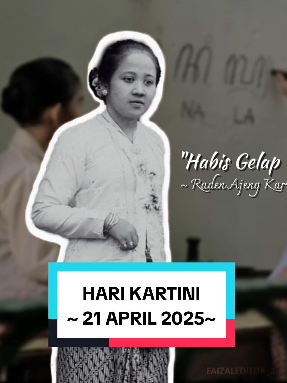 Hari Kartini ( 21 April 2025 ) Raden Ayu Adipati Kartini Djojoadhiningrat  (21 April 1879 – 17 September 1904) ~ Mengingat kembali peran penting perempuan dalam berbagai aspek kehidupan dan menghormati perjuangan R.A. Kartini dalam emansipasi wanita.  ~ #faizaleditor_3 #7random_ #harikartini #harikartini2025 #rakartini #kartini #pahlawannasional #pahlawan  #sejarah #History #jepara #indonesia #fyp 
