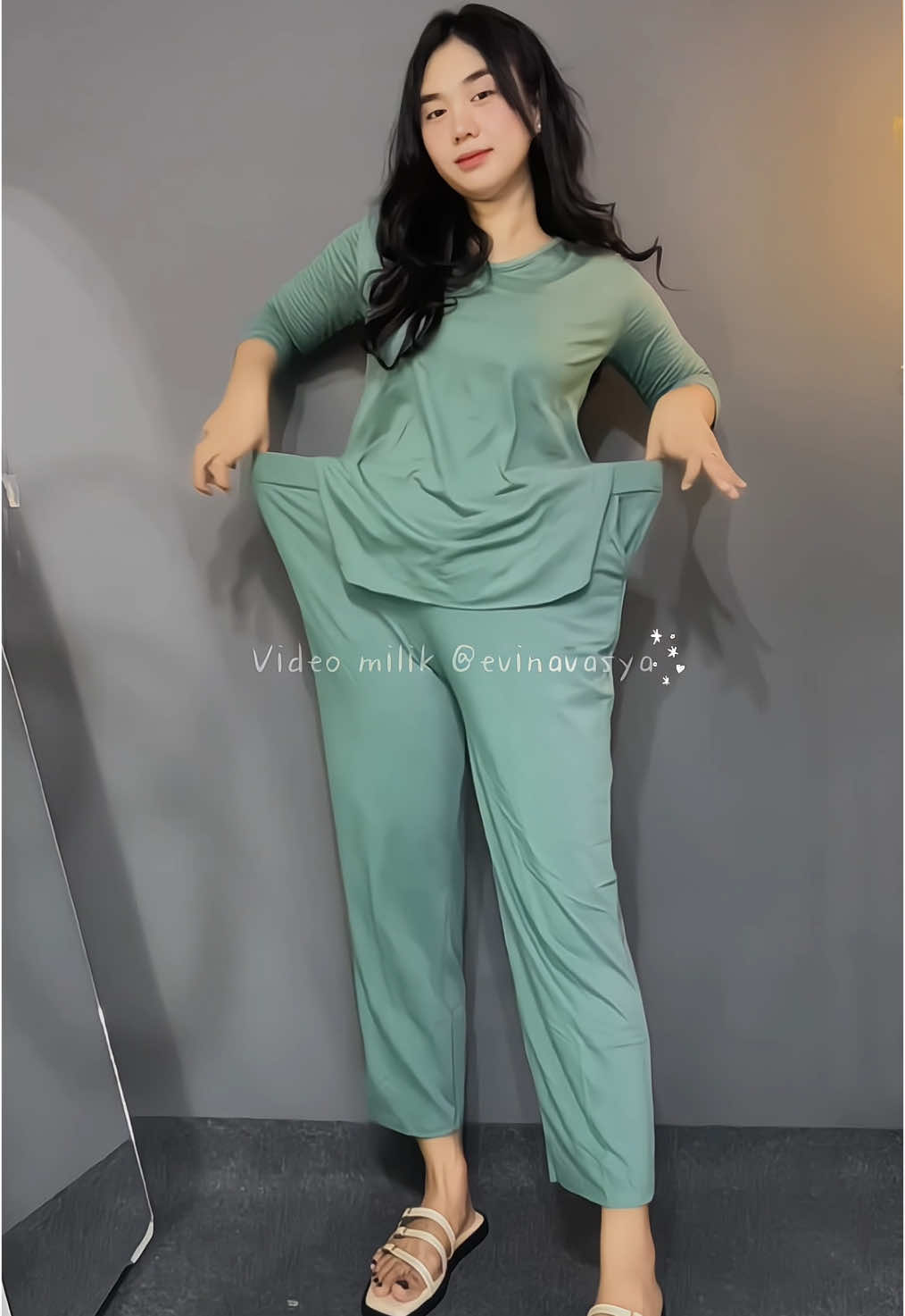 Cantik, bahan adem nyaman dipakai. Stretch yaa beb😍 #onesetwanita #setelanwanita #onesetmurah 